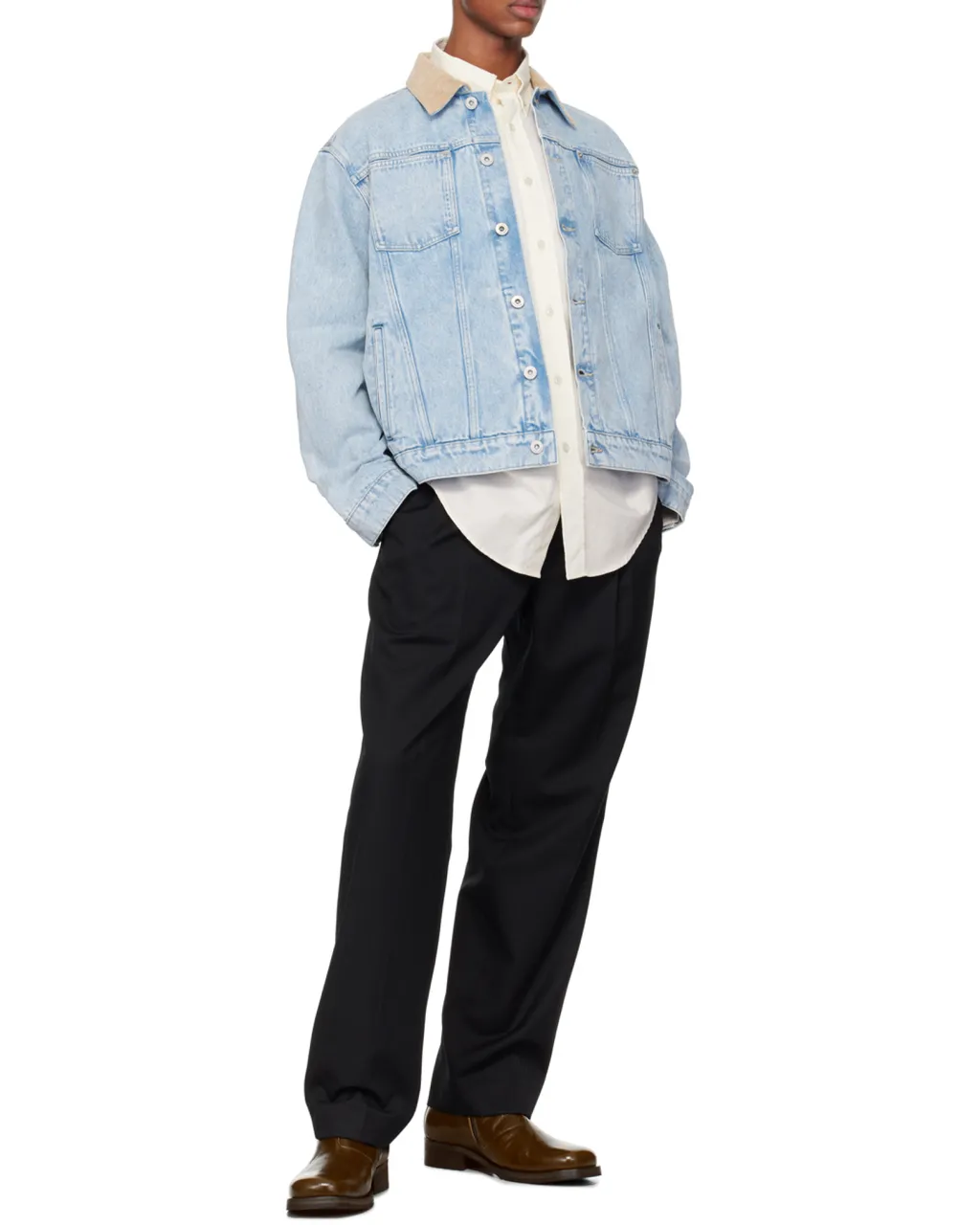 DrÔLe De Monsieur La Vest Jean DÉLavÉE Button-Up Denim Jacket