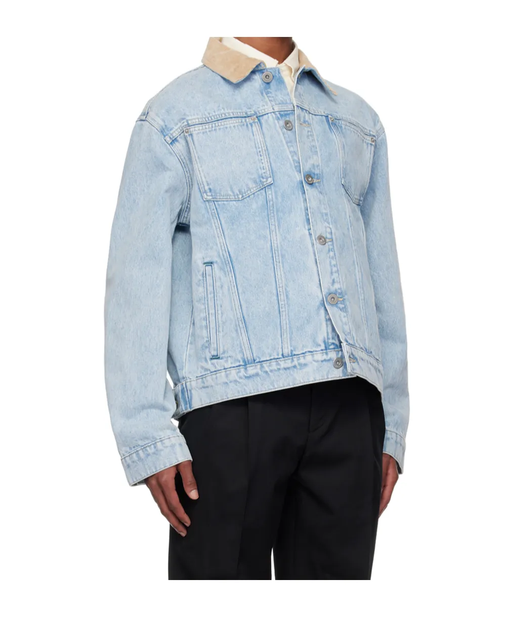 DrÔLe De Monsieur La Vest Jean DÉLavÉE Button-Up Denim Jacket