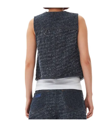 Ganni Fluffy Denim Vest