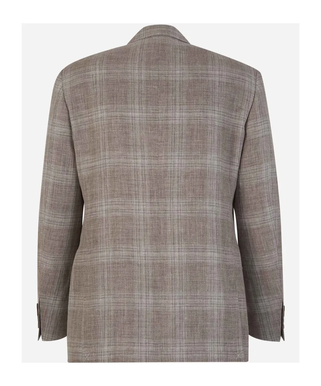 Canali Checked Pattern Blazer