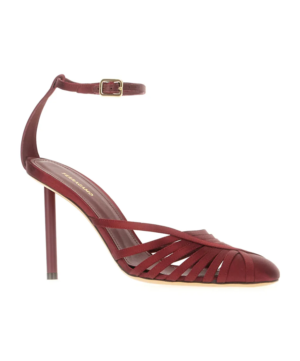 Hollowed-Out High-Heeled Sandals