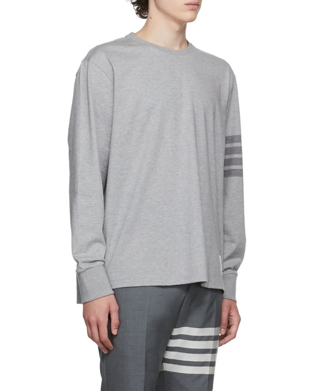 Thom Browne 4-Bar Stripe Crewneck Sweatshirt