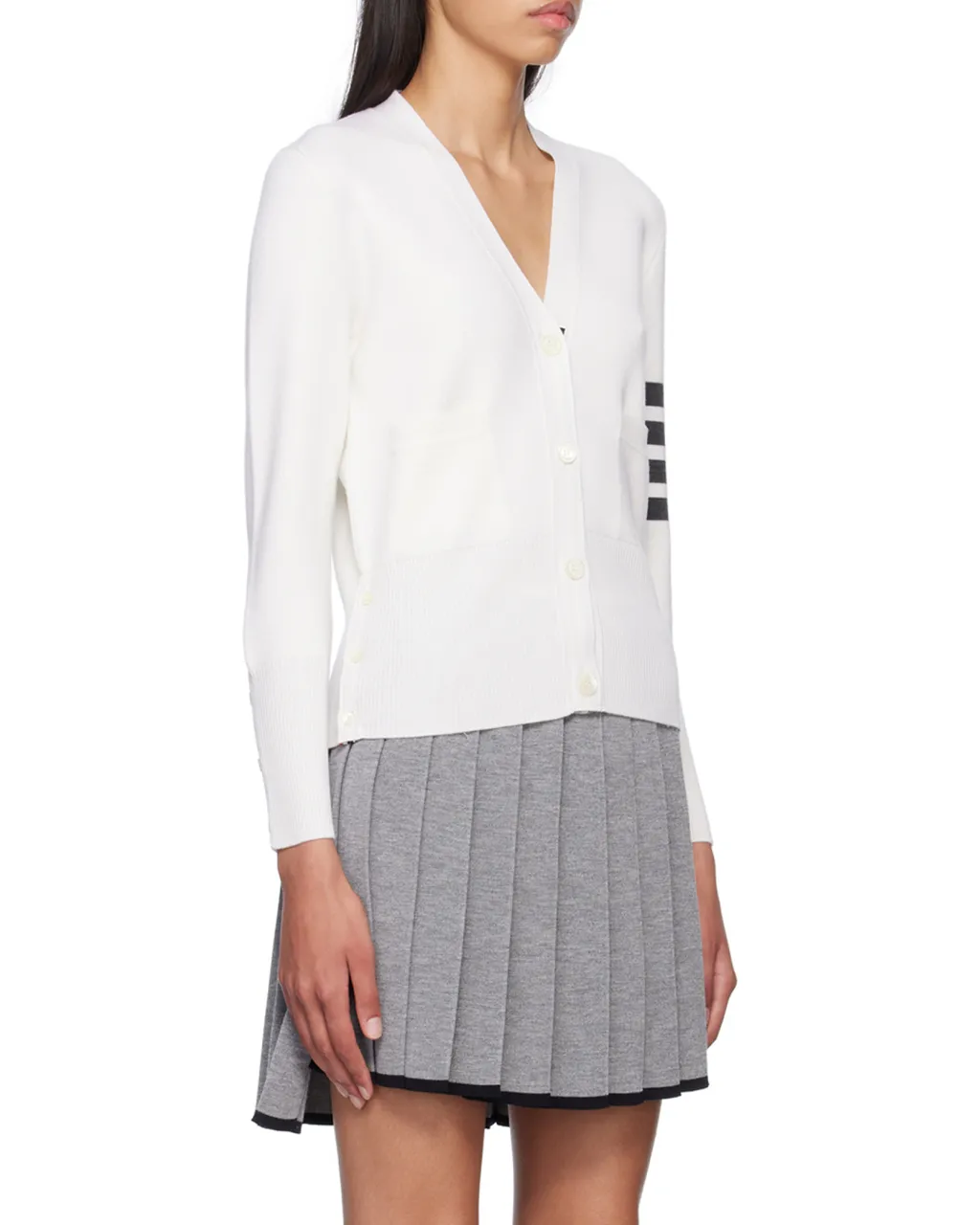 Thom Browne 4-Bar Milano Stitch Buttoned Cardigan
