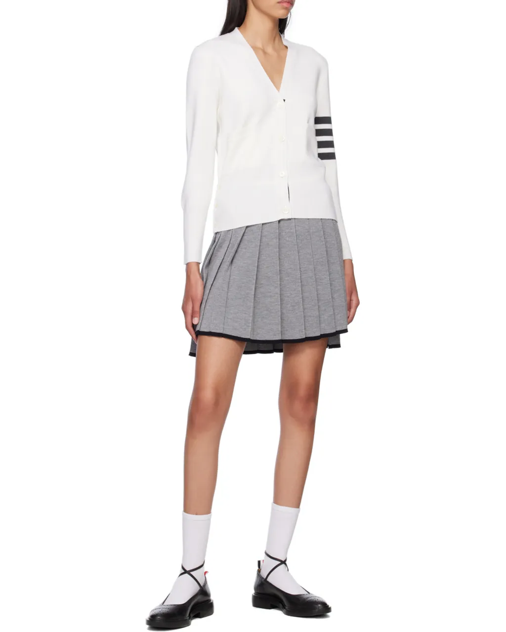 Thom Browne 4-Bar Milano Stitch Buttoned Cardigan