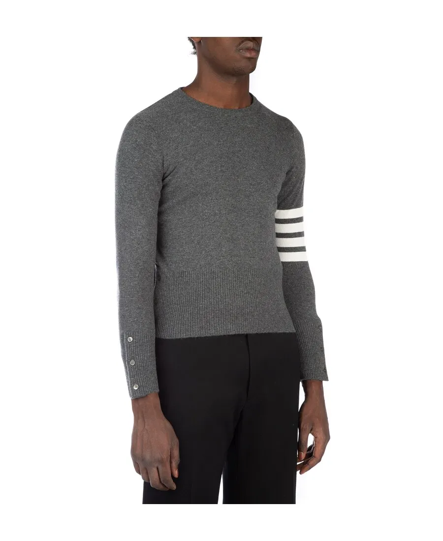 Thom Browne 4-Bar Crewneck Jumper