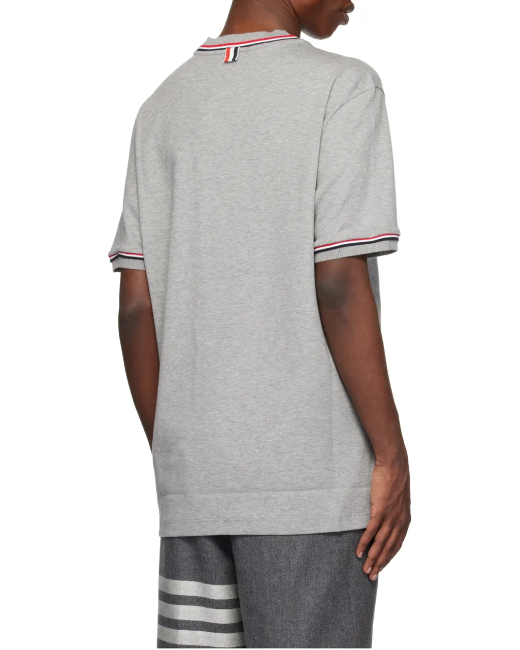 Thom Browne Logo Patch Crewneck T-Shirt