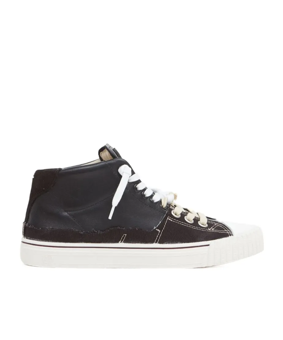 Round Head Lace High-Top Casual Shoes