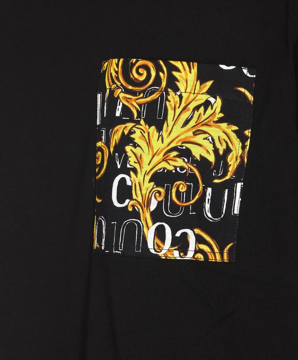 Baroque-Pattern Print Detail T-Shirt