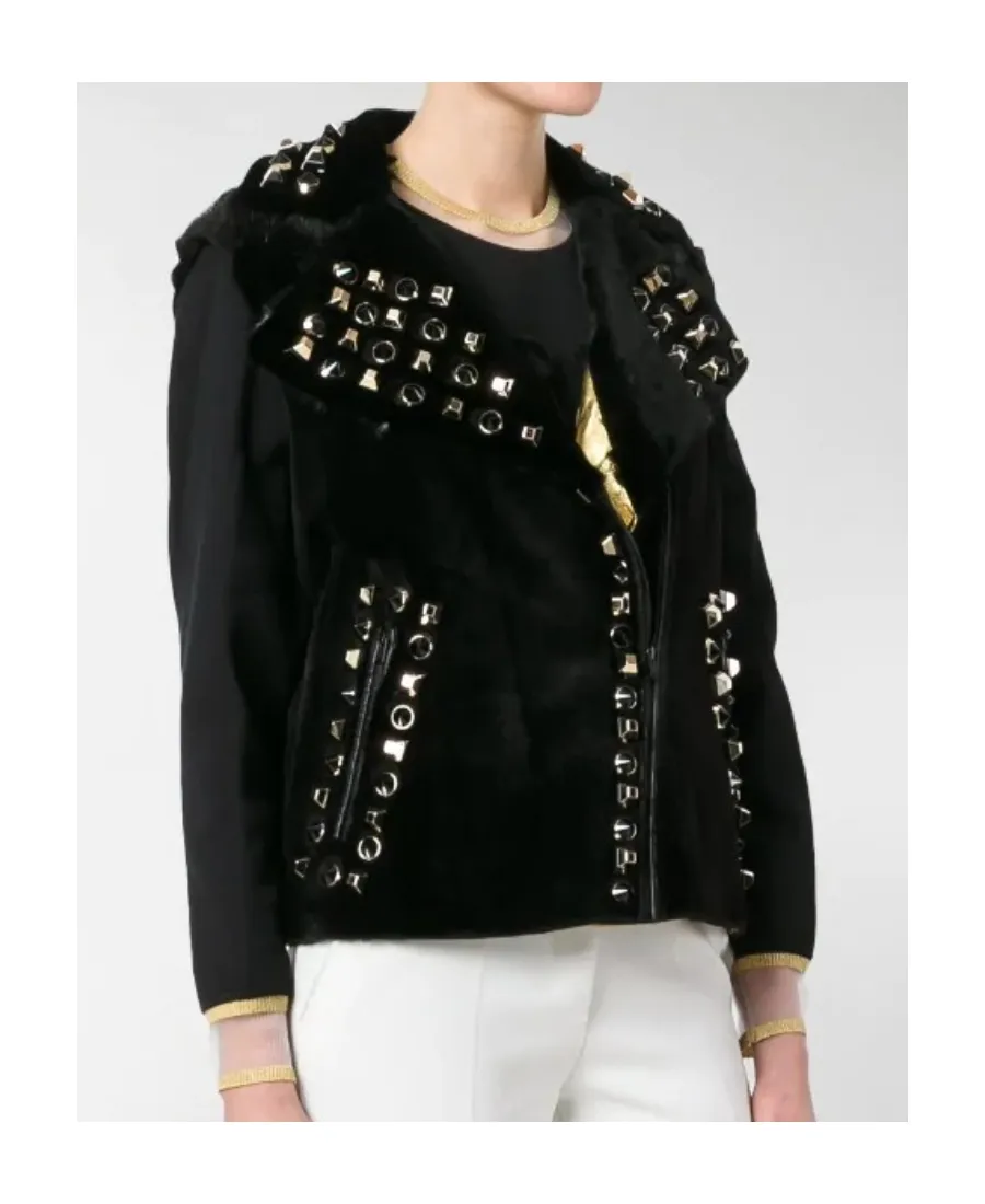 Fendi Stud Embellished Biker Gilet
