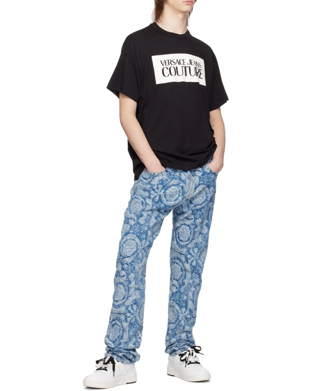 Versace Jeans Couture Logo-Printed Crewneck T-Shirt