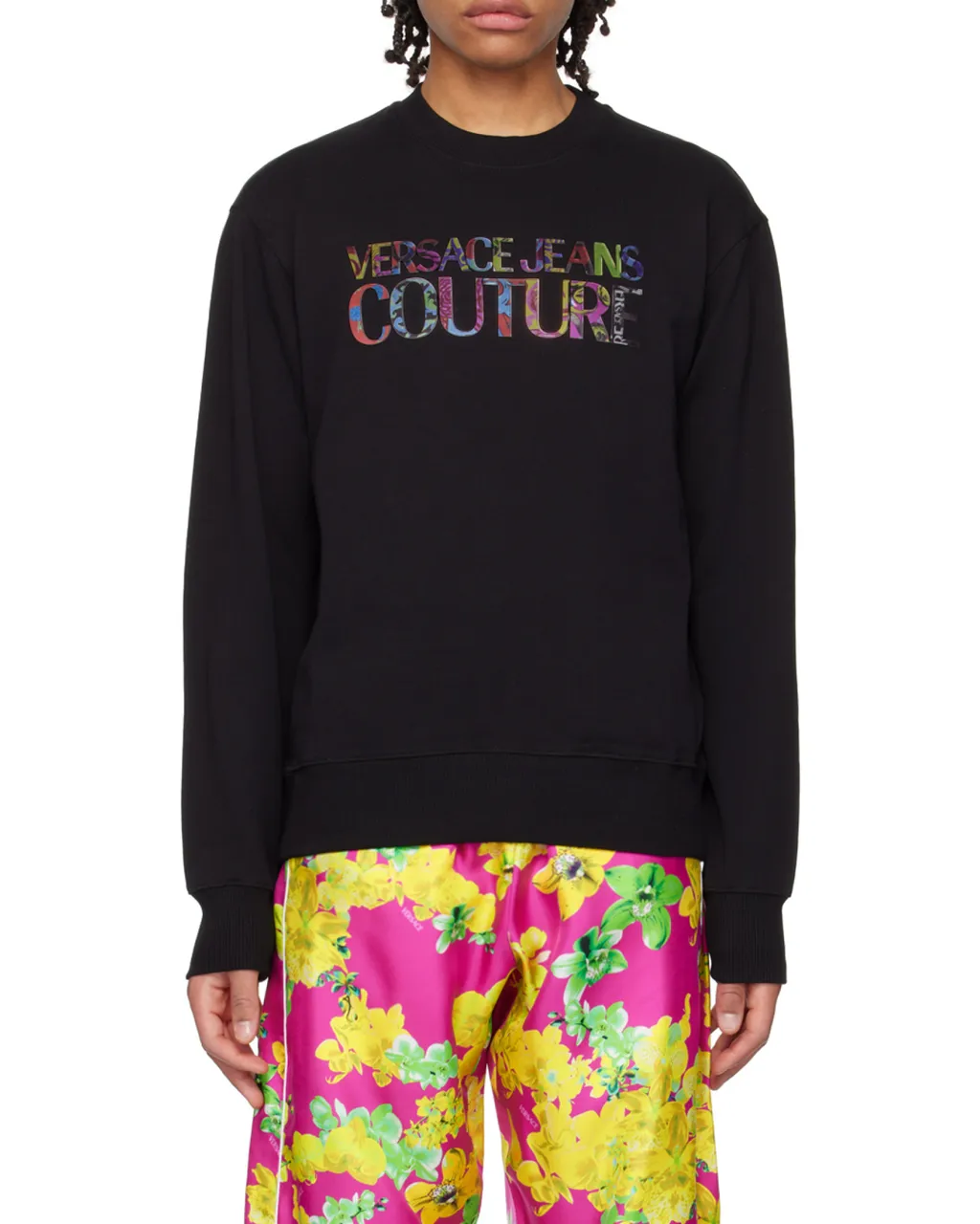 Printed Round-Neck Sweater