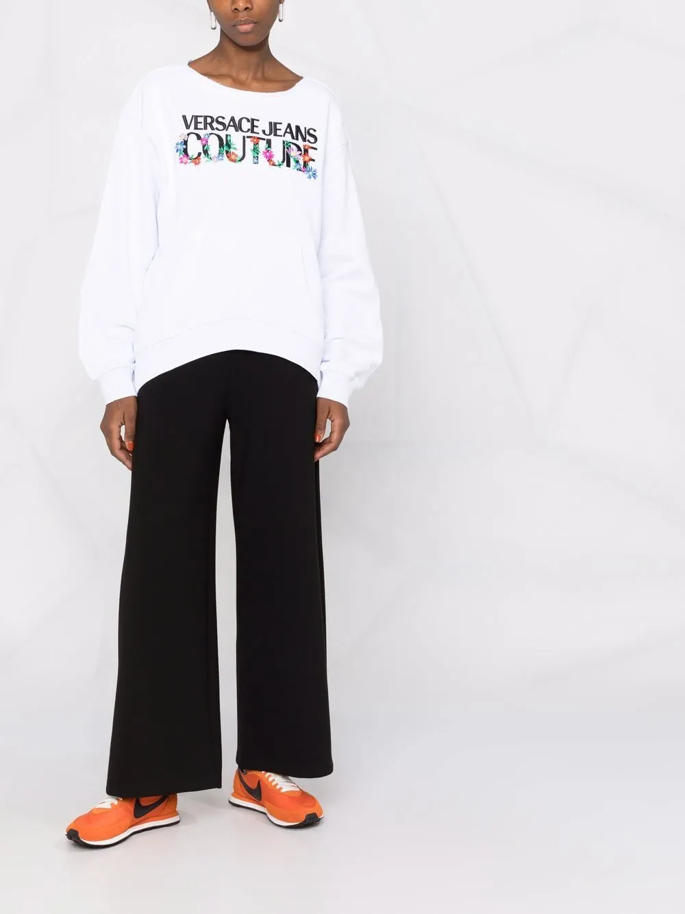 Embroidered-Logo Long-Sleeve Sweatshirt