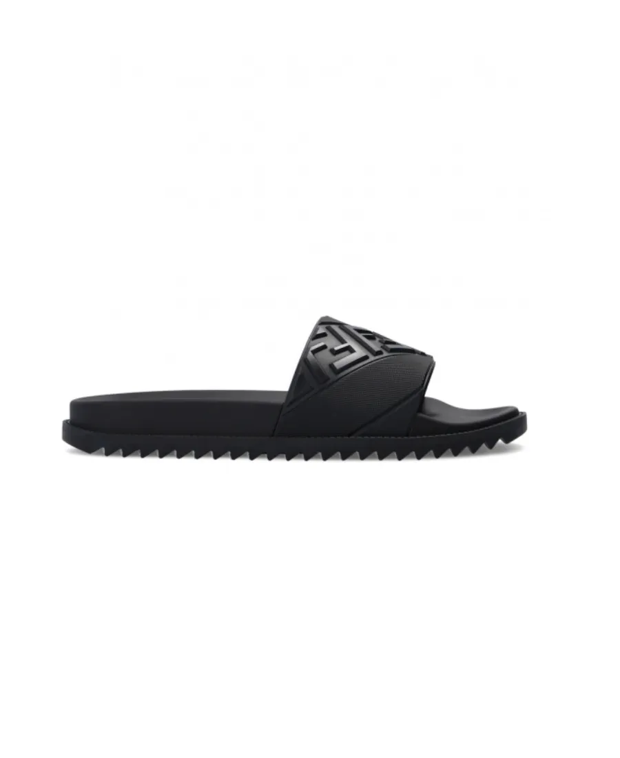 Fendi Ff Motif Embossed Slides