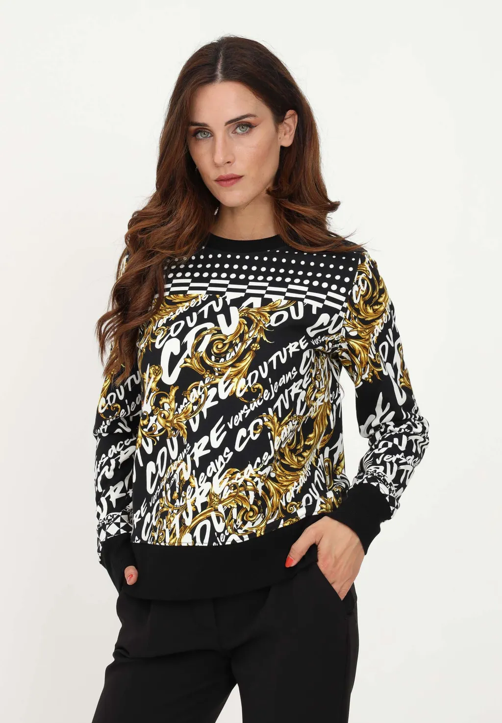 Baroque-Pattern Print Sweater