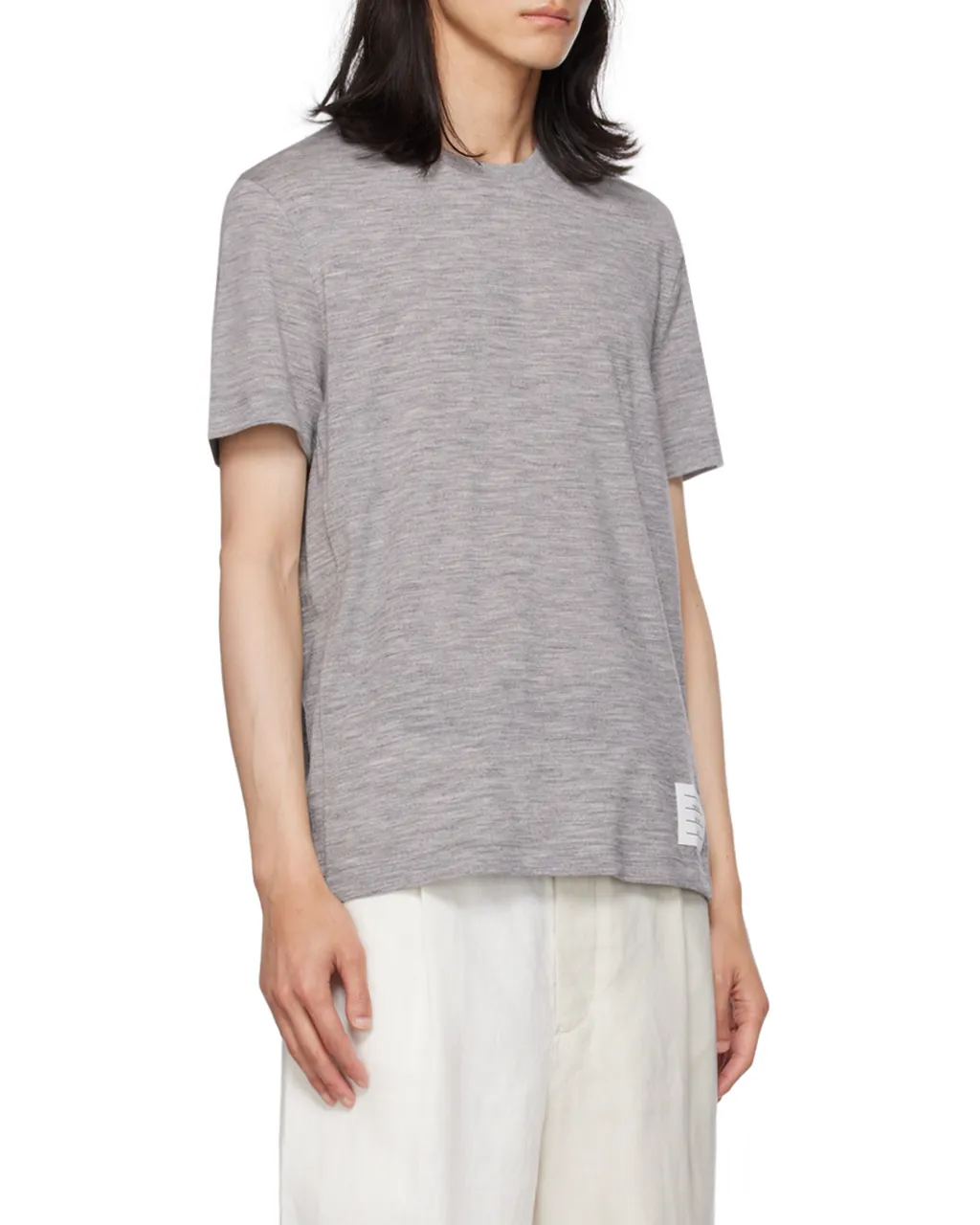 Thom Browne Logo Patch Crewneck T-Shirt