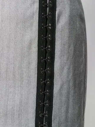 Hook-Eye Ribbon Detail Skirt