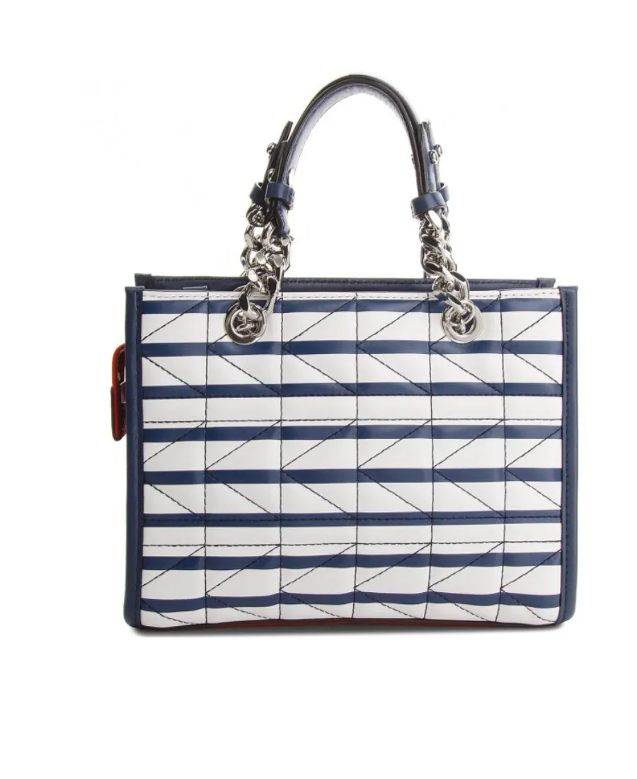 Logo Color Blocking Design Shoulder Bag