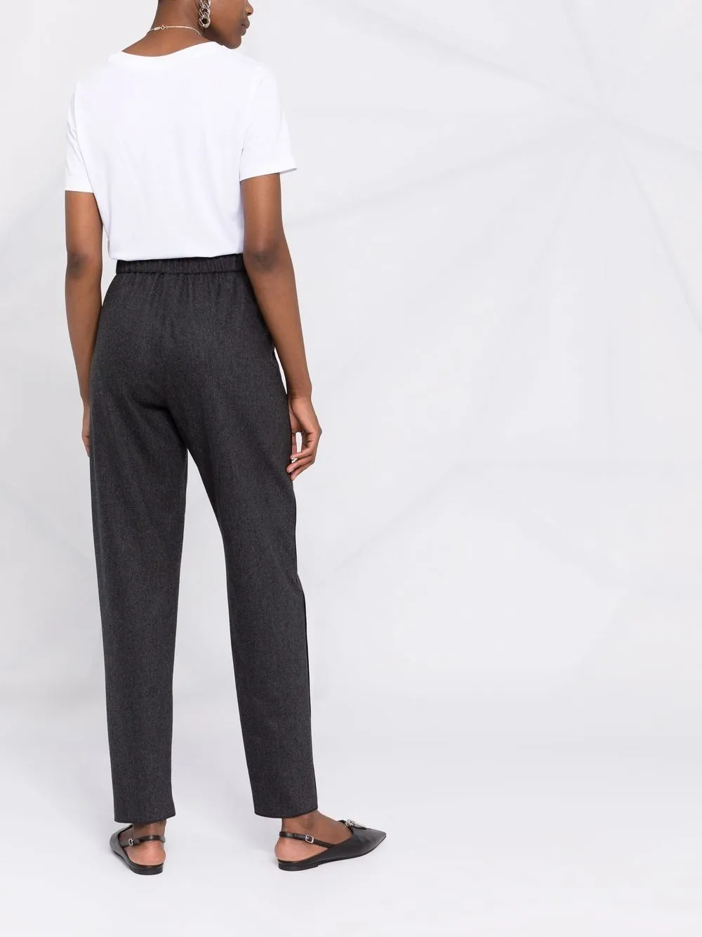 Plain Knit T-Shirt With Round Neck