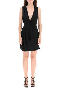 Dsquared2 Belted V-Neck Dress