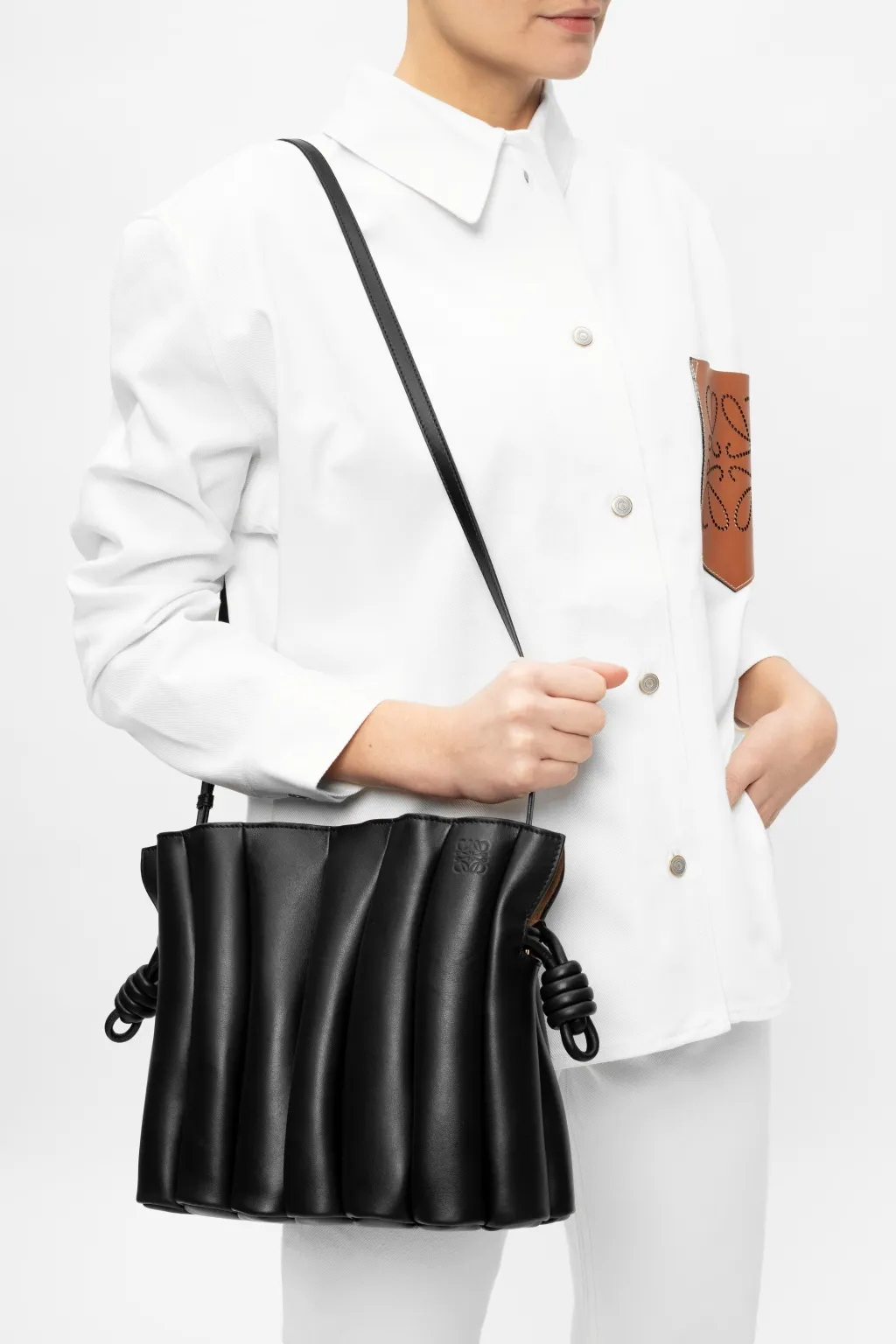 Flamenco Ondas Clutch Bag In Smooth Calfskin