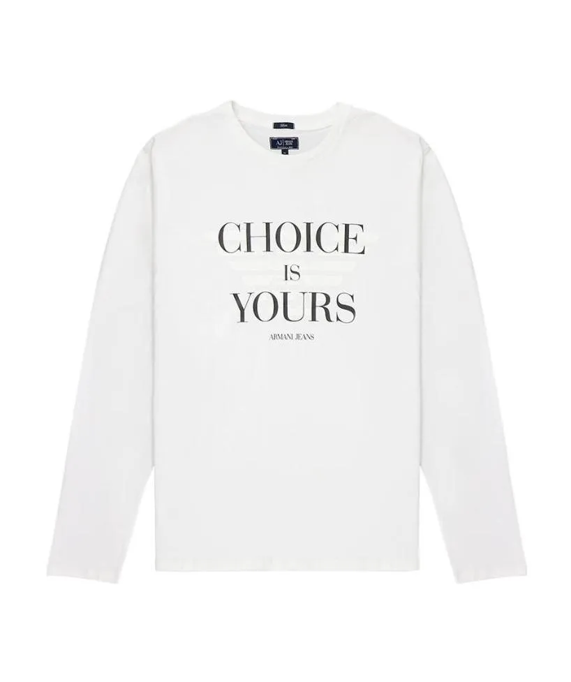 T-Shirt With Round Neck And Long Sleeves