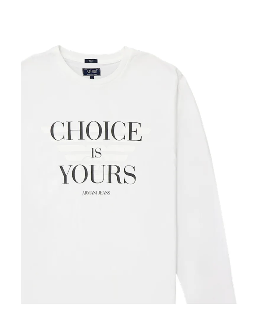 T-Shirt With Round Neck And Long Sleeves