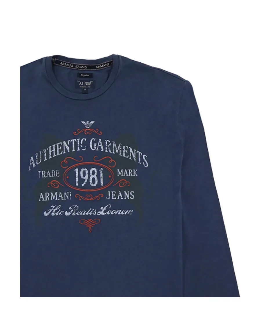 T-Shirt With Round Neck And Long Sleeves