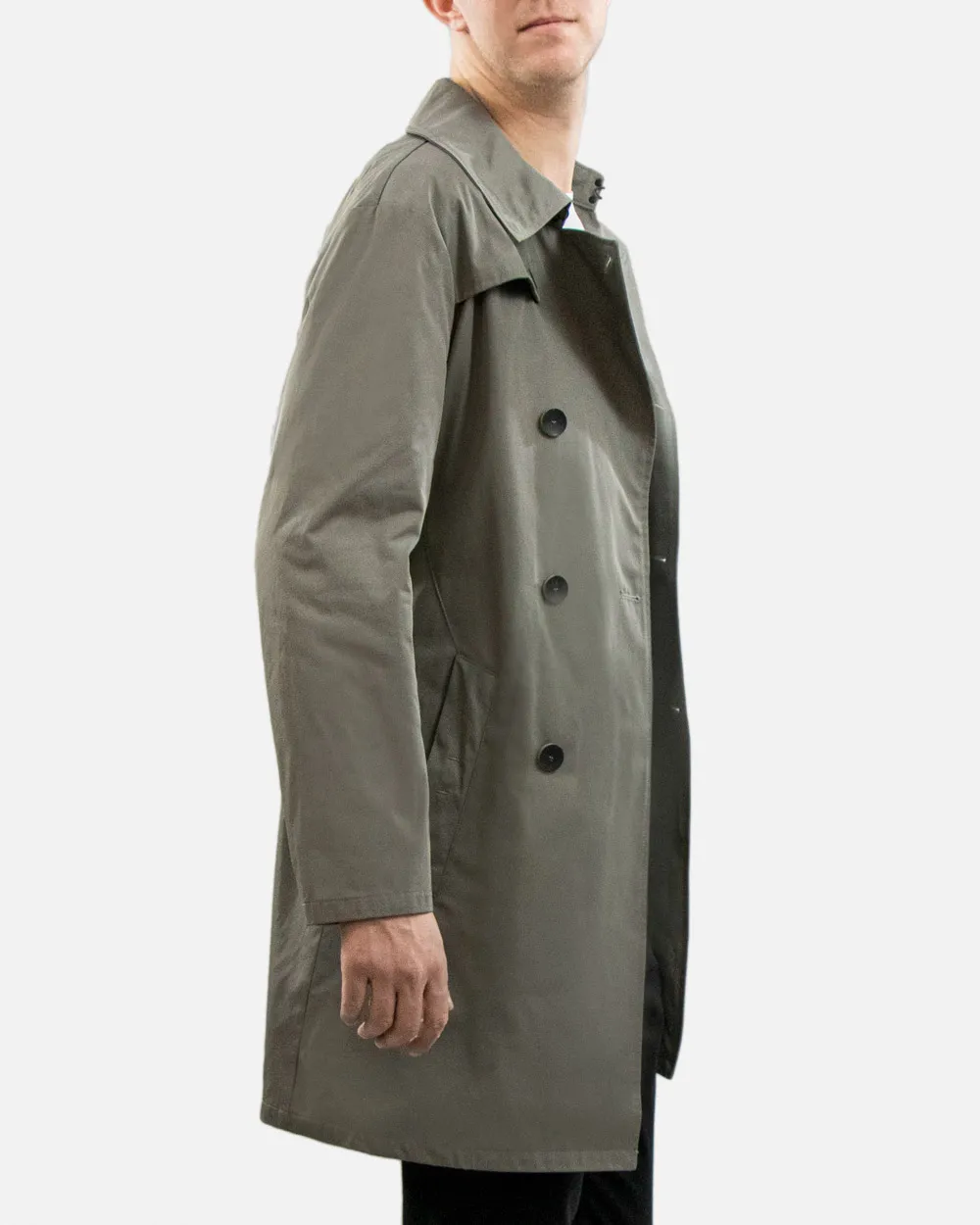 Medium And Long Style Lapel Logo Trench Coat