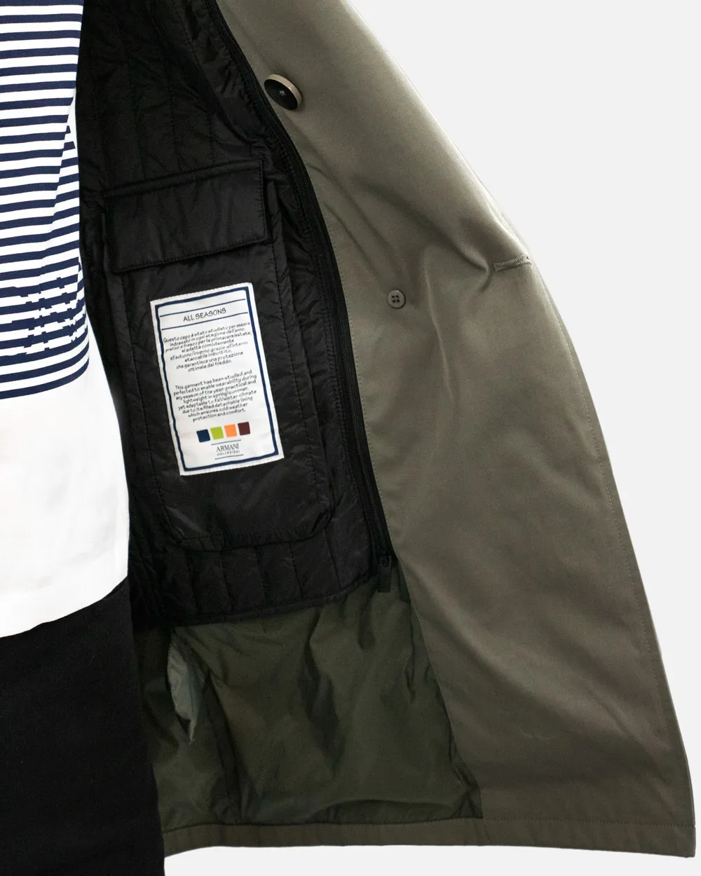 Medium And Long Style Lapel Logo Trench Coat