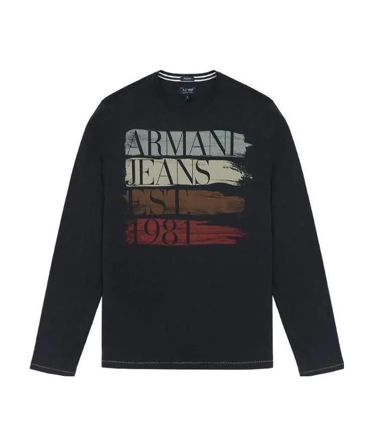 T-Shirt With Round Neck And Long Sleeves
