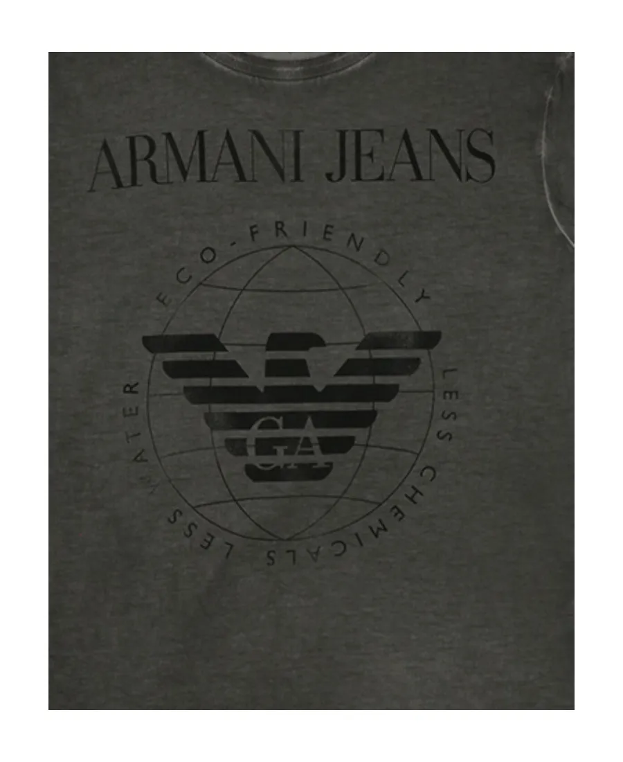 Dark Gray Logo Printed Long-Sleeved T-Shirt