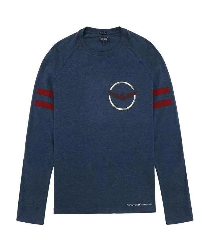 T-Shirt With Round Neck And Long Sleeves