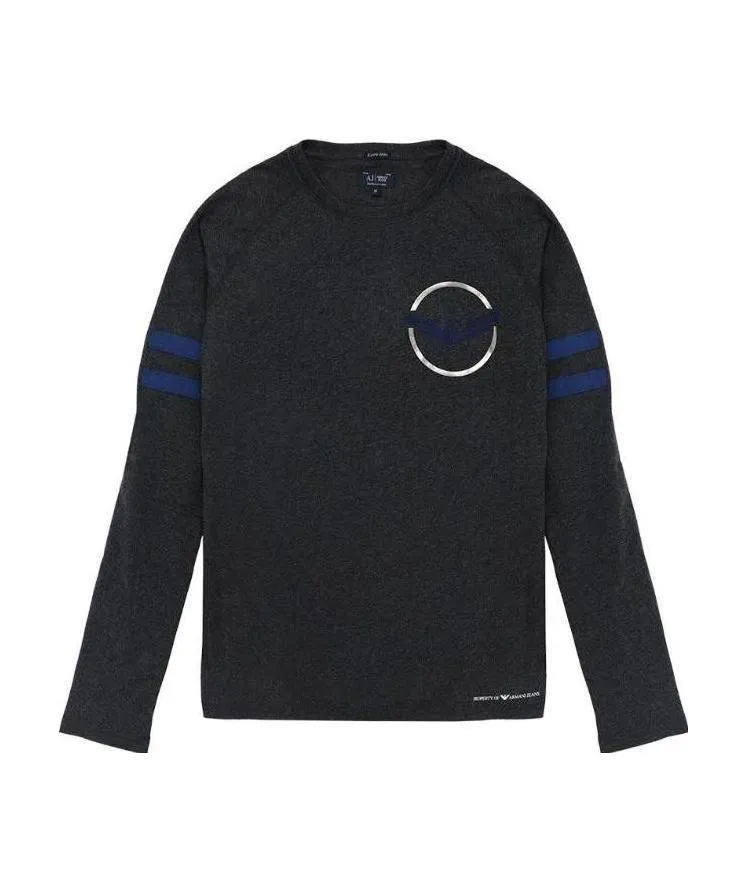 T-Shirt With Round Neck And Long Sleeves