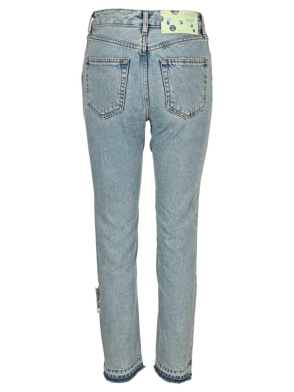Off-White High-Rise Straight-Leg Jeans