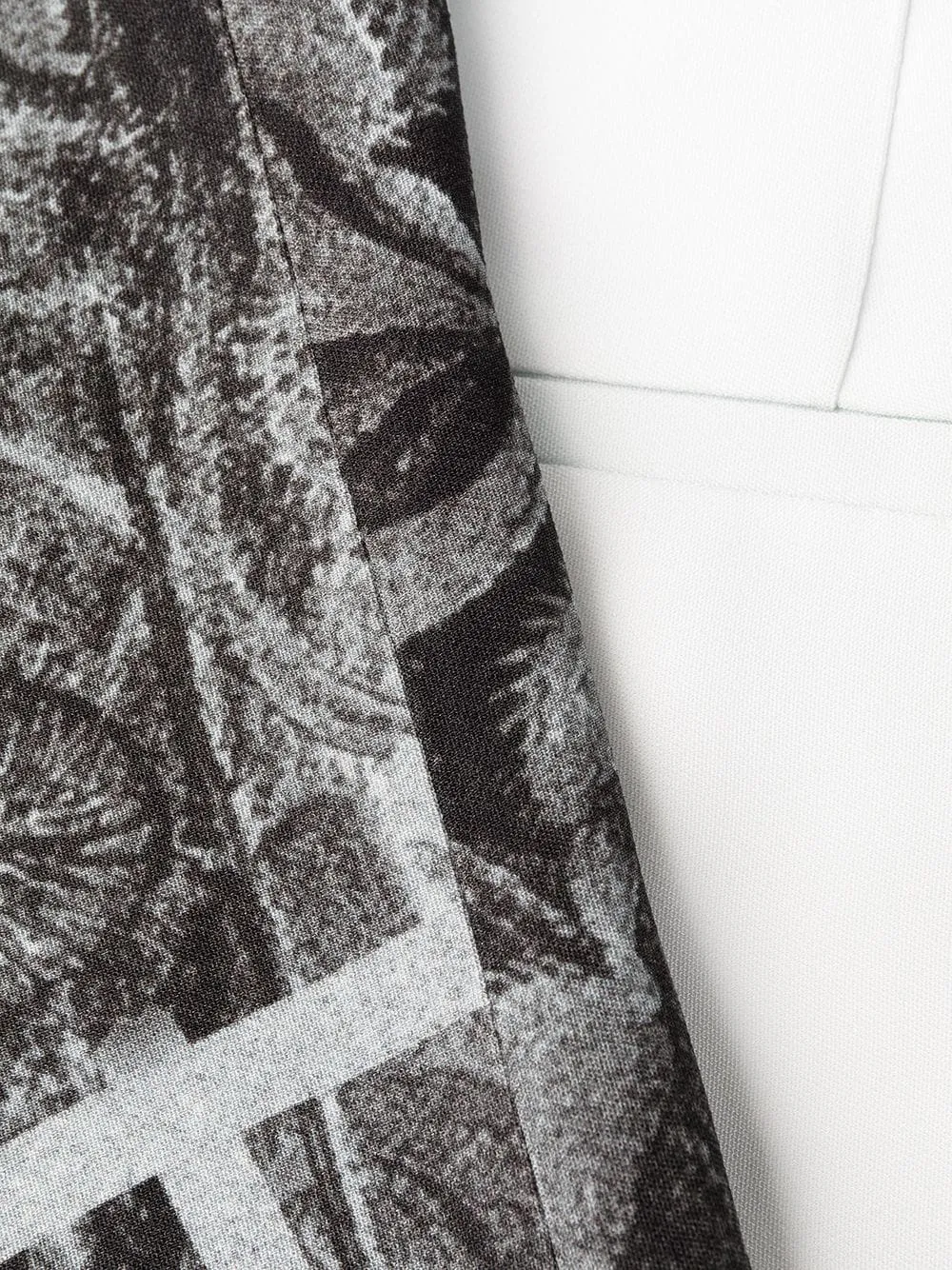 Botanical Print Straight-Leg Trousers