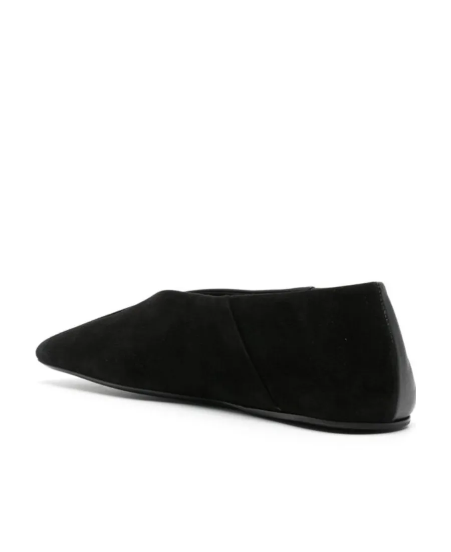 Jil Sander Square-Toe Slip-On Ballerina Shoes