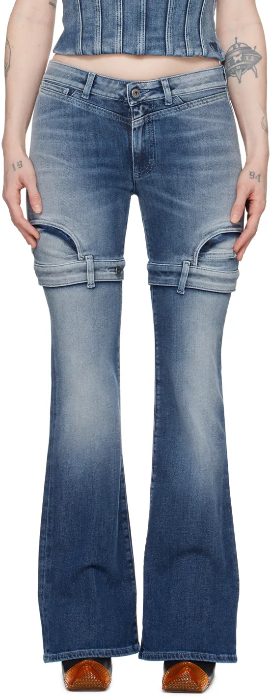 Off-White Upside Down Mid-Rise Jeans