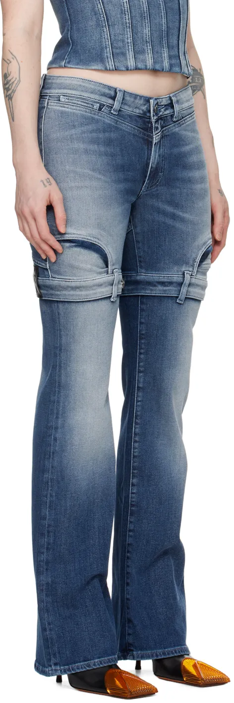 Off-White Upside Down Mid-Rise Jeans