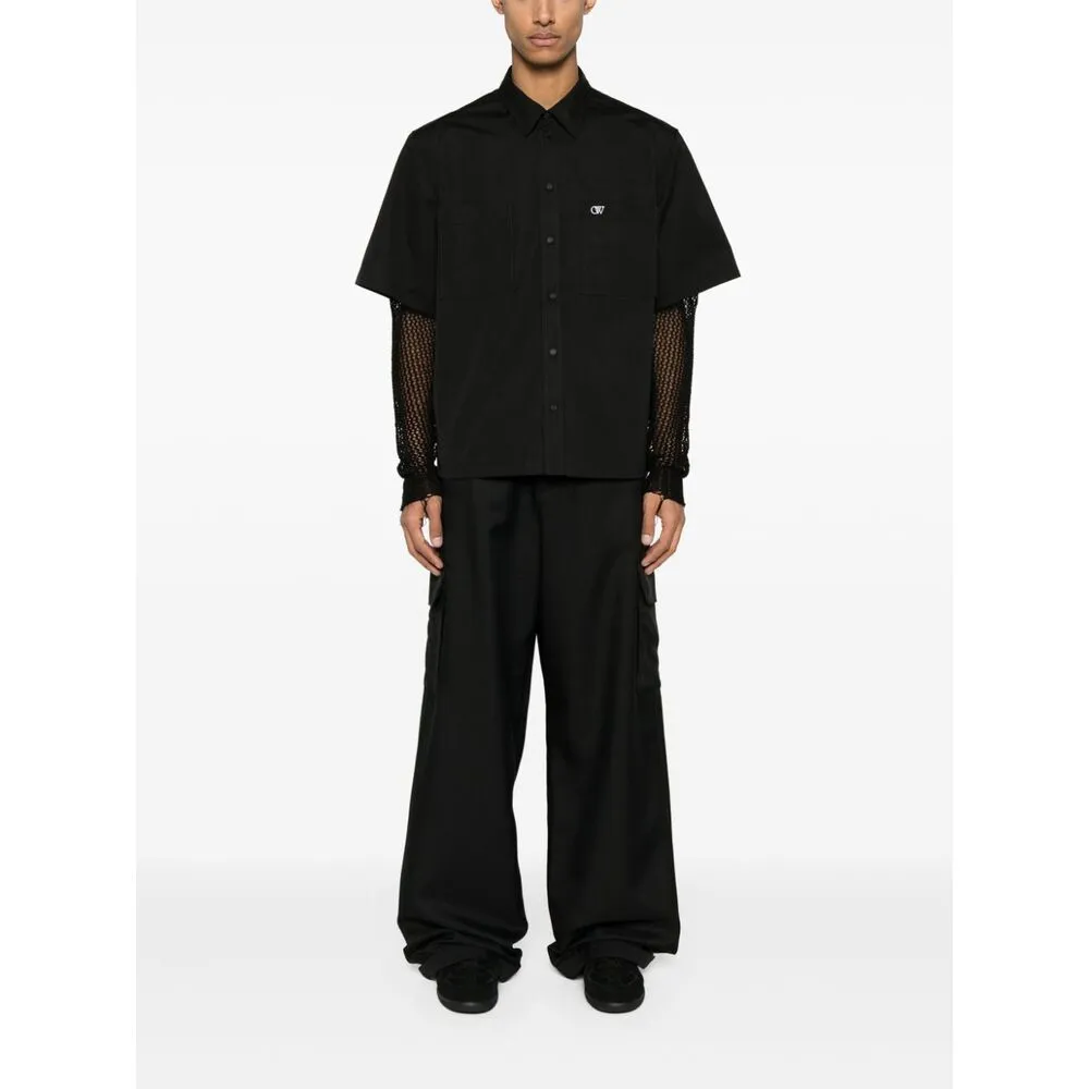 Off-White Ow Drill Wide Leg Cargo Pants