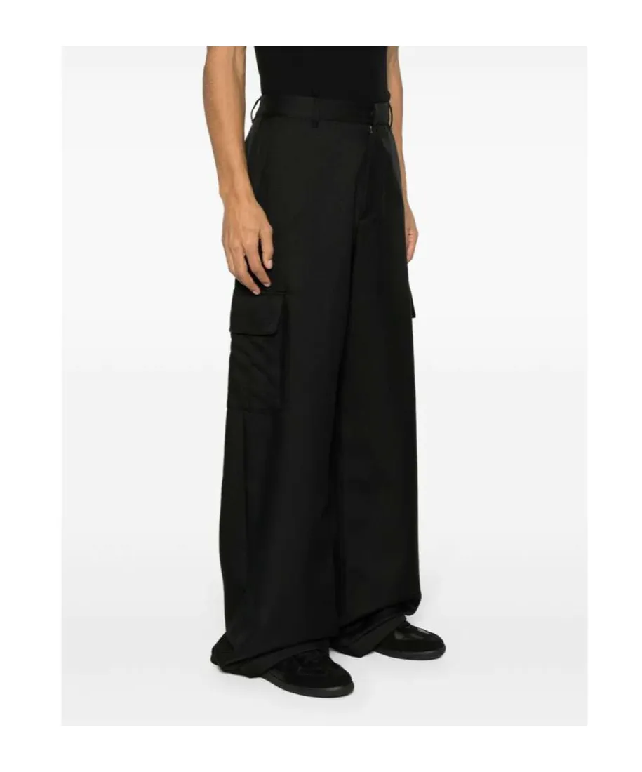 Off-White Ow Drill Wide Leg Cargo Pants