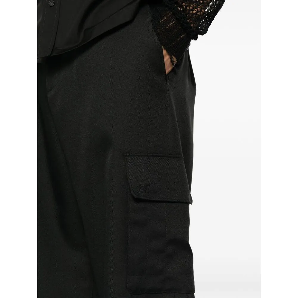 Off-White Ow Drill Wide Leg Cargo Pants