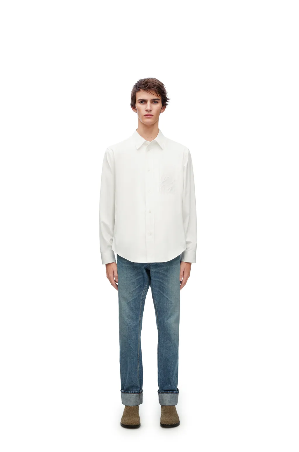 Loewe Anagram Embroidered Button-Up Shirt
