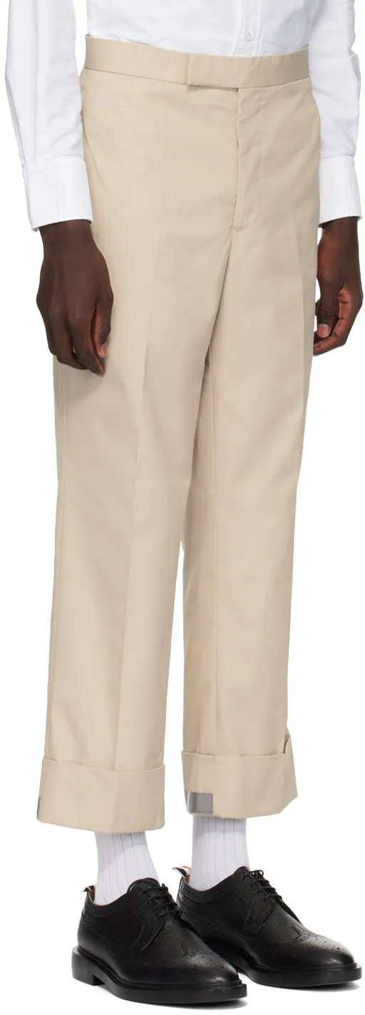 Thom Browne Mid-Rise Cropped Trousers