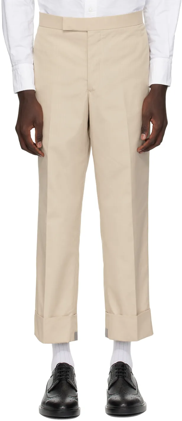 Thom Browne Mid-Rise Cropped Trousers