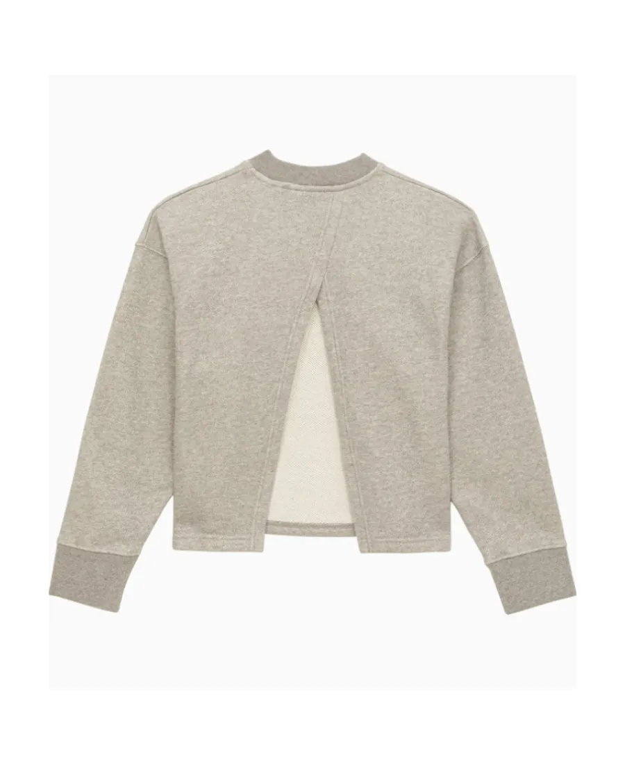 Palm Angels Kids Lurex Logo Patch Open-Back Sweatshirt