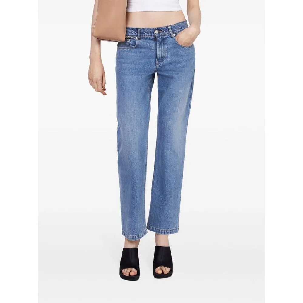 Stella Mccartney Low-Rise Logo Patch Jeans