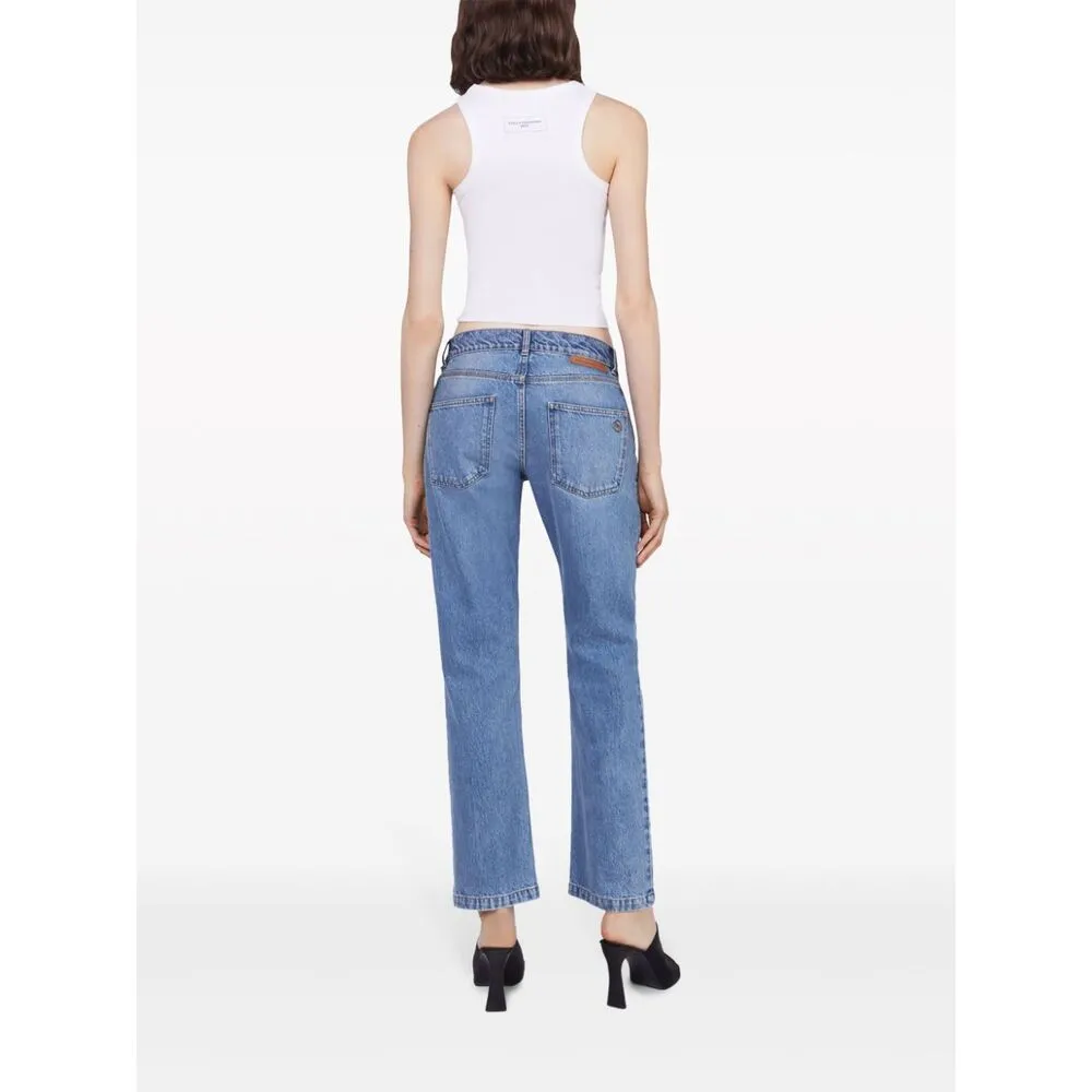 Stella Mccartney Low-Rise Logo Patch Jeans