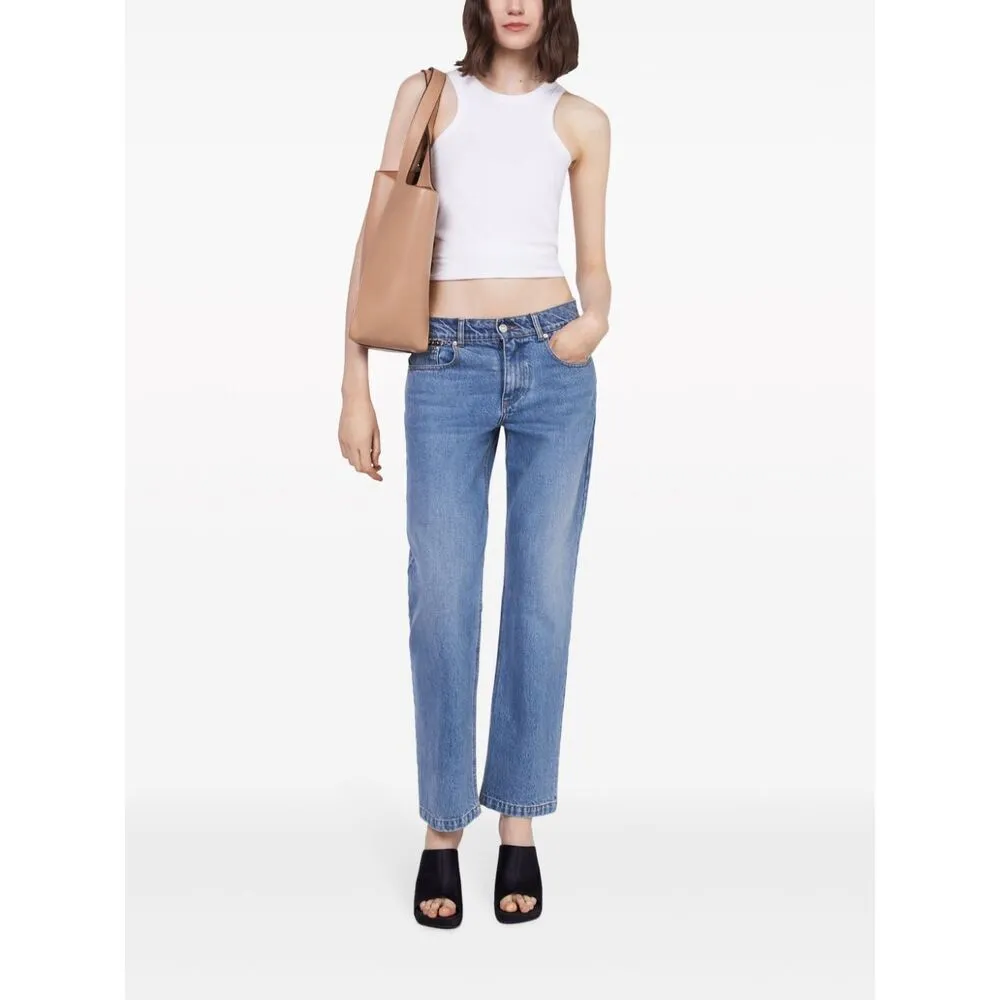Stella Mccartney Low-Rise Logo Patch Jeans