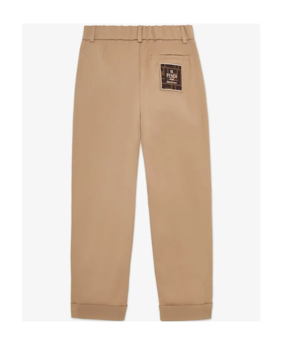 Fendi Kids Logo Patch Trousers