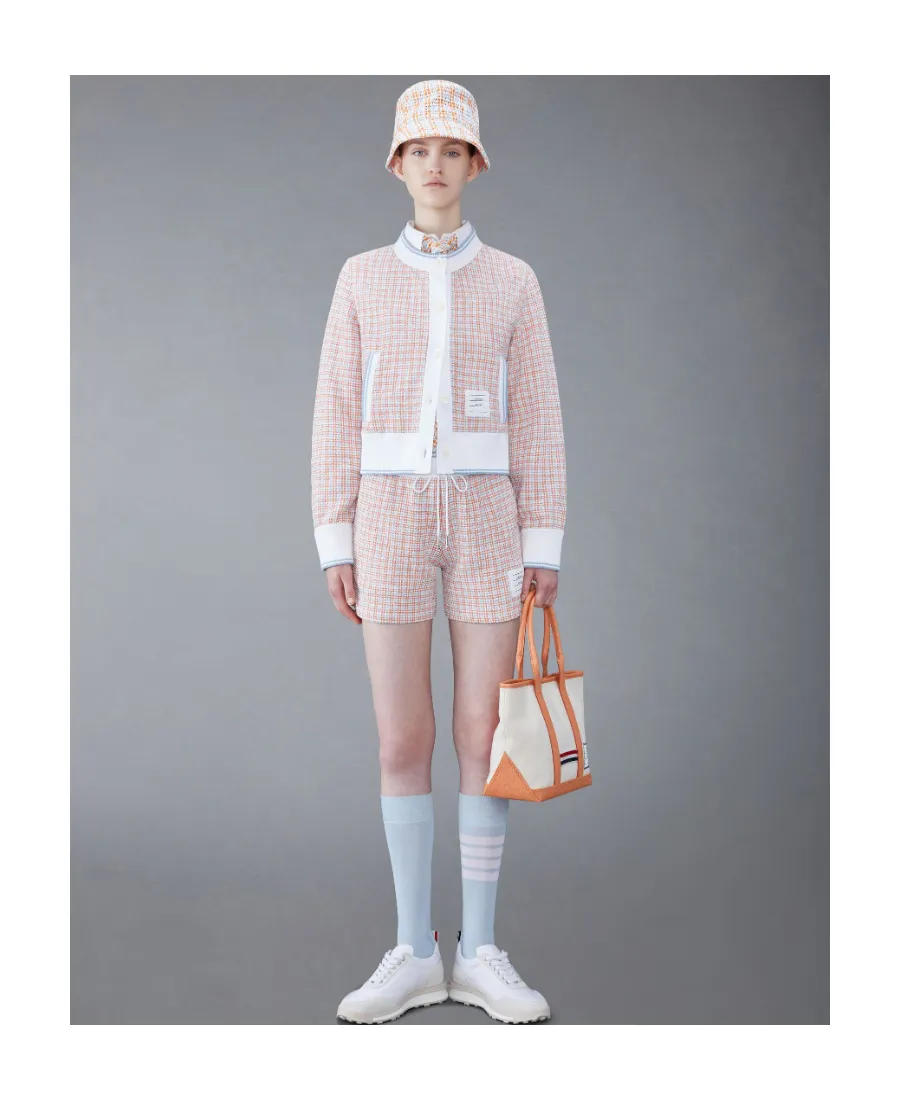 Thom Browne Checked Tweed Drawstring Shorts